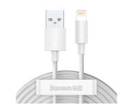 Baseus 2x kabel USB - Lightning szybkie ładowanie 1,5 m biały - 1502035 - zdjęcie 1
